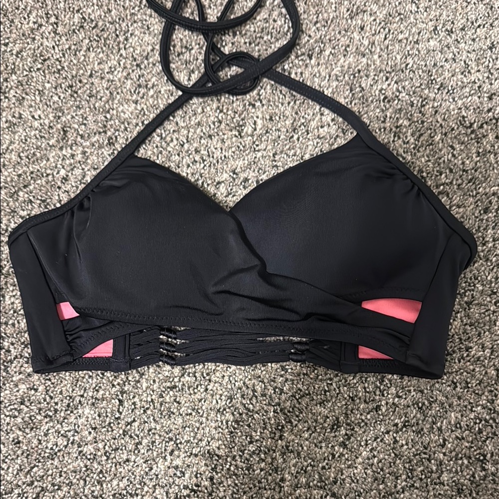 Black Halter Bikini Top